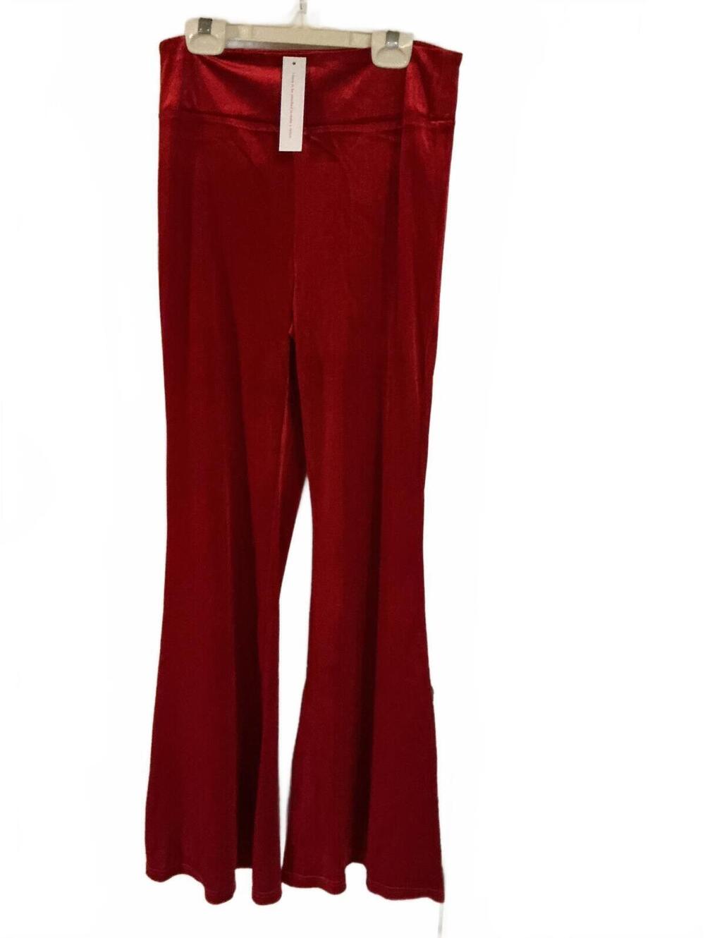ModCloth Red velour pull on pants M